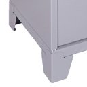 Ver imagem 3 de Armário Roupeiro de Aço Vestiário Academia 8 Portas Locker - Cinza