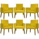 Ver imagem 1 de Kit 6 Poltronas Decorativas para Sala Mari Suede