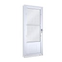 Ver imagem 1 de Porta de Aço Postigo 215x90cm com Grade Quadrada e Vidro Mini Boreal Lucasa