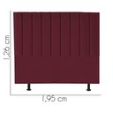 Ver imagem 3 de Cabeceira Estofada Líbia 195CM King Suede Bordo - D A DECOR