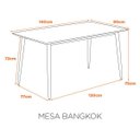 Ver imagem 2 de Mesa de Jantar com Tampo em MDF e Base em Aço 140x80 Bangkok Fratini
