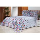 Ver imagem 1 de Kit Cobre Leito Natureza Borboletas Casal Queen 03 Peças Algodão