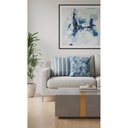 Ver imagem 2 de Kit 2 Almofadas Decorativas: Listras & Folhagens Azul