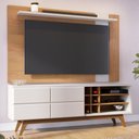 Ver imagem 1 de Rack para Sala Makai com Painel para TV 70 pol Lara C04 Freijó Off White Matte - Lyam Decor