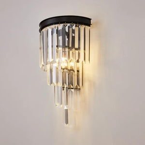 Lustre Luminária Arandela de Parede Design em Cristal Delicado E14x2 Quarto Sala Banheiro Corredor