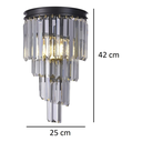 Ver imagem 2 de Lustre Luminária Arandela de Parede Design em Cristal Delicado E14x2 Quarto Sala Banheiro Corredor