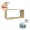Ver imagem 4 de Nicho Organizador Duplo Curve Carvalho Araguaia - Completa Móveis