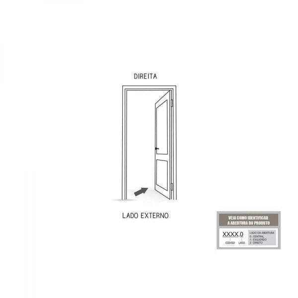 Porta Veneziana de Aço com Vidro Abertura Lado Direito 215cmx0,86cmx6,5cm Lucasa  - 4