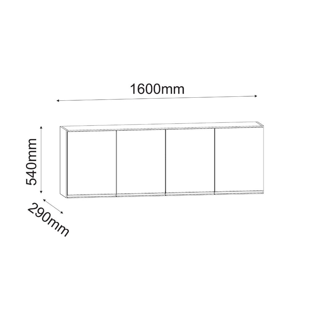 Aéreo Cozinha com Nicho Garrafeiro 160cm Branco - Belliv Decor - 4