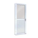Ver imagem 1 de Porta Veneziana de Aço com Vidro Abertura Lado Esquerdo 215cmx0,86cm Lucasa 