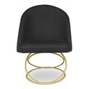 Ver imagem 4 de Kit 02 Cadeiras Poltrona de Jantar Bela Veludo Base Metálica Luxo Dourado - Pallazio