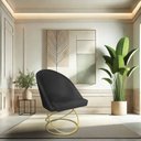 Ver imagem 2 de Kit 02 Cadeiras Poltrona de Jantar Bela Veludo Base Metálica Luxo Dourado - Pallazio