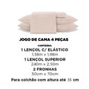 Ver imagem 7 de Jogo de Cama Queen 4 Peças Jolitex Ternille 300 Fios - Toque de Seda - Fendi