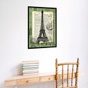 Ver imagem 2 de Quadro Decorativo Vintage Torre Eiffel Selo Antigo -70x50cm:moldura Preta
