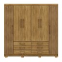 Ver imagem 3 de Roupeiro 100% MDF Canadá 223cm 6 Gavetas e 6 Portas - Nature/Brisa Vila Rica