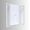 Porta de Aço Balcão 215x120cm com Vidro 4 Folhas Facilita Lucasa - 2