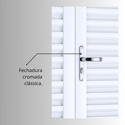 Porta de Aço Balcão 215x120cm com Vidro 4 Folhas Facilita Lucasa - 4 Porta de Aço Balcão 215x120cm com Vidro 4 Folhas Facilita Lucasa - 4