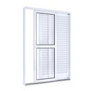 Ver imagem 1 de Porta de Aço Balcão 215x150cm com Vidro 3 Folhas Facilita Lucasa Branco