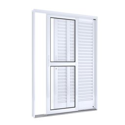 Porta de Aço Balcão 215x150cm com Vidro 3 Folhas Facilita Lucasa - 2