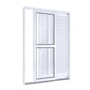 Ver imagem 1 de Porta de Aço Balcão 215x150cm com Vidro 3 Folhas Facilita Lucasa Branco