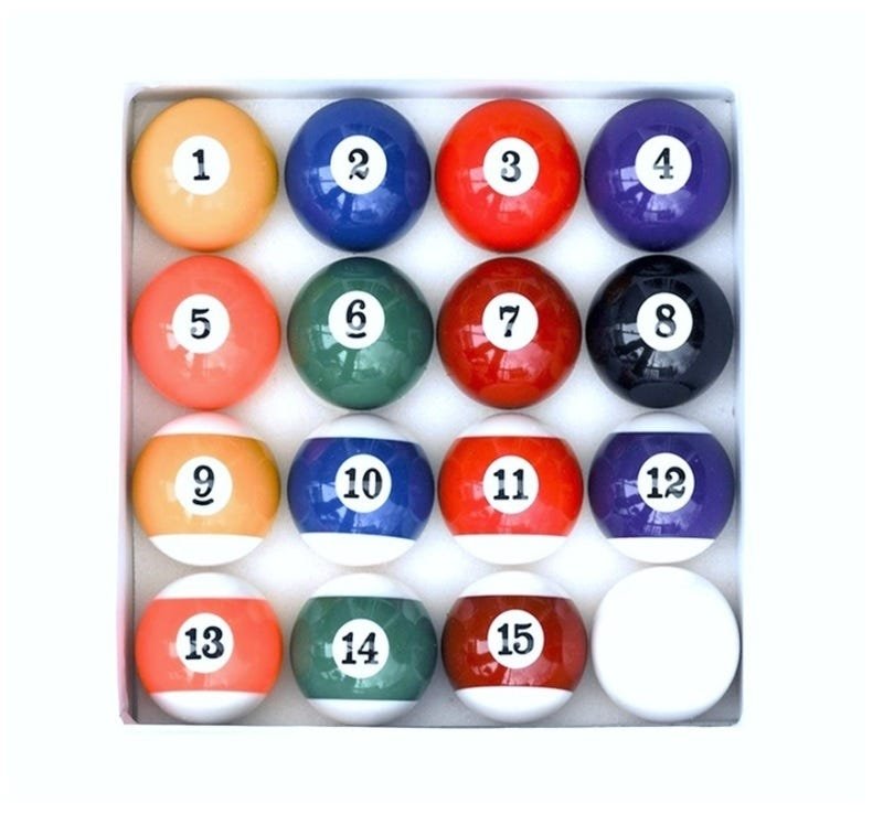 Jogo Bola De Bilhar Sinuca Snooker 52mm Com 16 Bolas