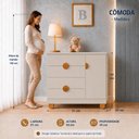Ver imagem 3 de Cômoda Sapateira Infantil Apolo 4 Gavetas 1 Porta para Bebê