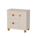 Ver imagem 2 de Cômoda Sapateira Infantil Apolo 4 Gavetas 1 Porta para Bebê
