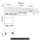Ver imagem 4 de Armário de Cozinha Compacta Emily Freijó/ripado/off Acetinado Z44 - Mpozenato
