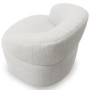 Ver mais imagens de Kit 02 Poltronas Giratória Orgânica para Sala de Estar Living Helena L02 Prime Bouclê Cru - Lyam
