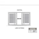 Ver imagem 3 de Janela Veneziana de Correr Central Flex 6 Folhas com Grade Mosaico Facilitá 120CMX150CM Lucasa