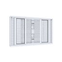 Ver imagem 2 de Janela Veneziana de Correr Central Flex 4 Folhas Móveis e 2 Fixas com Grade Mosaico Lucasa Facilità