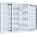 Ver imagem 3 de Janela de Aço Veneziana 100x150cm 6 Folhas com Grade Quadrada Facilita Lucasa