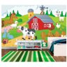 Papel Parede Infantil fazendinha adesivo animais fazenda M01 - 3