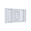 Ver imagem 2 de Janela de Aço Veneziana 100x200cm 6 Folhas com Grade Quadrada Facilita Lucasa