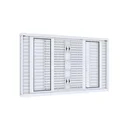 Ver imagem 2 de Janela Veneziana de Correr Central Flex 6 Folhas Grade Quadrada Lucasa Facilita 120cmx150cm