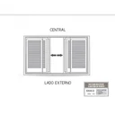 Ver imagem 3 de Janela Veneziana de Correr Central Flex 6 Folhas Grade Quadrada Lucasa Facilita 120cmx150cm