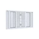 Ver imagem 1 de Janela Veneziana de Correr Central Flex 6 Folhas Grade Quadrada Lucasa Facilita 120cmx150cm