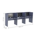 Ver imagem 2 de Mesa de Trabalho Call Center 3 Lugares Tripla Fechada - Azul