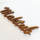 Ver imagem 2 de Adorno De Parede "Maktub" - Já Estava Escrito - Lettering, 3D, quadrinho - Toque 3D:Bronze