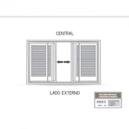 Janela Veneziana de Correr Central Flex 4 Folhas Móveis e 2 Fixas Lucasa Facilità 100x150cm Branco - 5 Janela Veneziana de Correr Central Flex 4 Folhas Móveis e 2 Fixas Lucasa Facilità 100x150cm Branco - 5