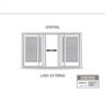 Janela Veneziana de Correr Central Flex 4 Folhas Móveis e 2 Fixas Lucasa Facilità 100x150cm - 5