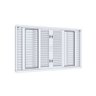 Janela Veneziana de Correr Central Flex 4 Folhas Móveis e 2 Fixas Lucasa Facilità 100x150cm - 2