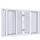 Ver imagem 4 de Janela Veneziana de Correr Central Flex 4 Folhas Móveis e 2 Fixas Lucasa Facilità 100x150cm