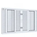 Ver imagem 3 de Janela Veneziana de Correr Central Flex 6 Folhas Facilità 120CMX150CM Lucasa Branco