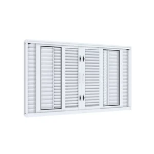 Janela Veneziana de Correr Central Flex 6 Folhas Facilità 120cmx150cm Lucasa