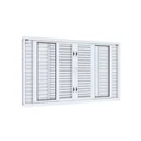 Ver imagem 2 de Janela Veneziana de Correr Central Flex 6 Folhas Facilità 120cmx150cm Lucasa