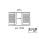 Ver imagem 5 de Janela Veneziana de Correr Central Flex 6 Folhas Facilità 120CMX150CM Lucasa Branco