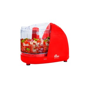 Mini Processador Alimentos Lâminas Inox Vermelha Kian 127v