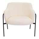 Ver imagem 2 de Kit 02 Poltronas Decorativas Jade Base Aço Preto Bouclé Off White - Nexta Casa