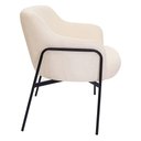 Ver imagem 3 de Kit 02 Poltronas Decorativas Jade Base Aço Preto Bouclé Off White - Nexta Casa